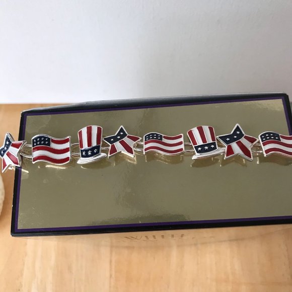 Patriotic Bracelet American Flag Uncle Sam New - Picture 3 of 11